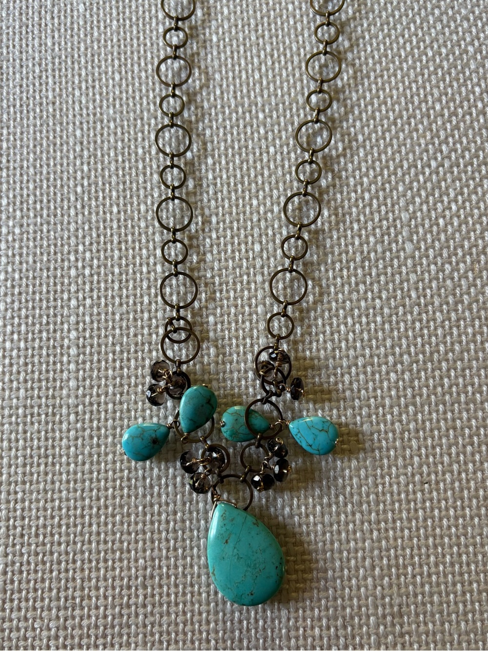 Turquoise Teardrop Pendant Necklace - Women Jewelry